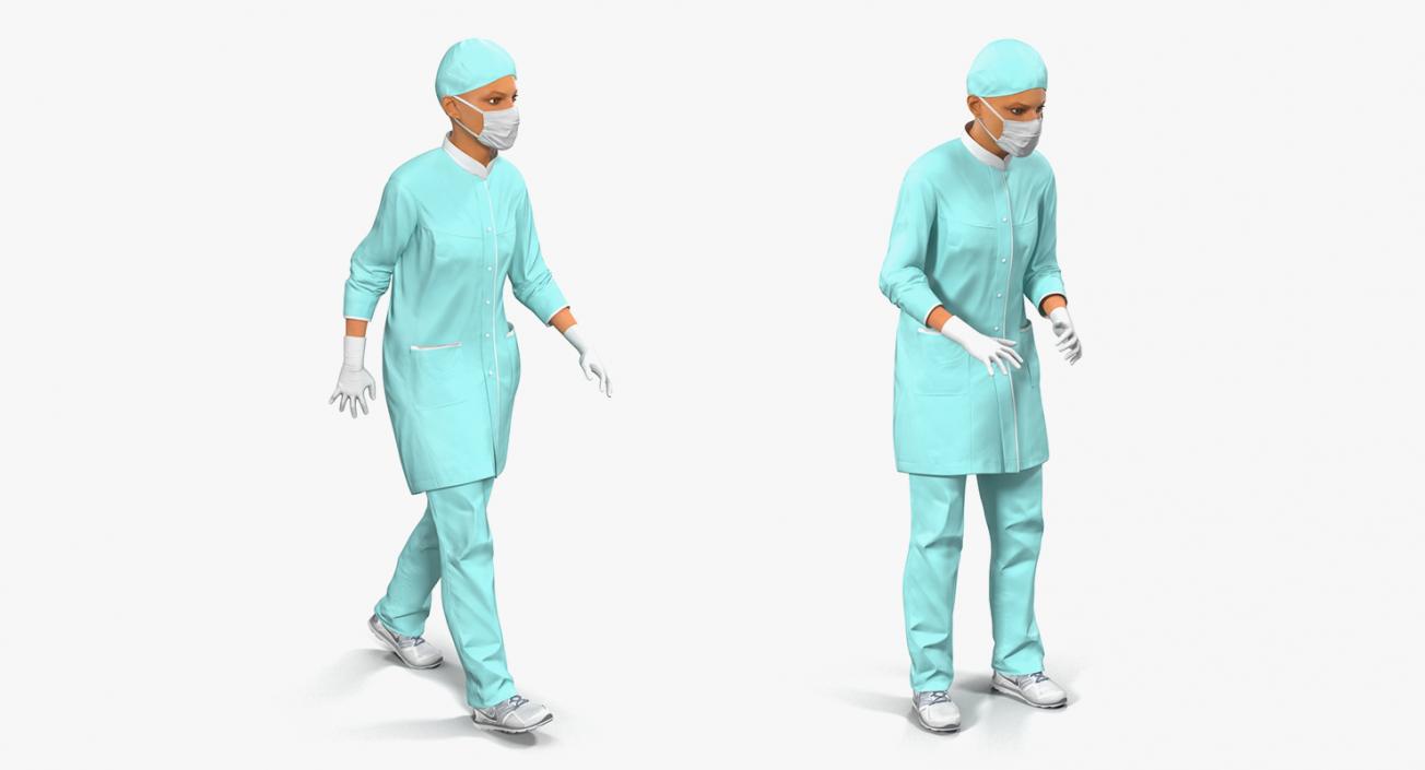 Female Rigged Doctors 3D Models Collection 2 3D model