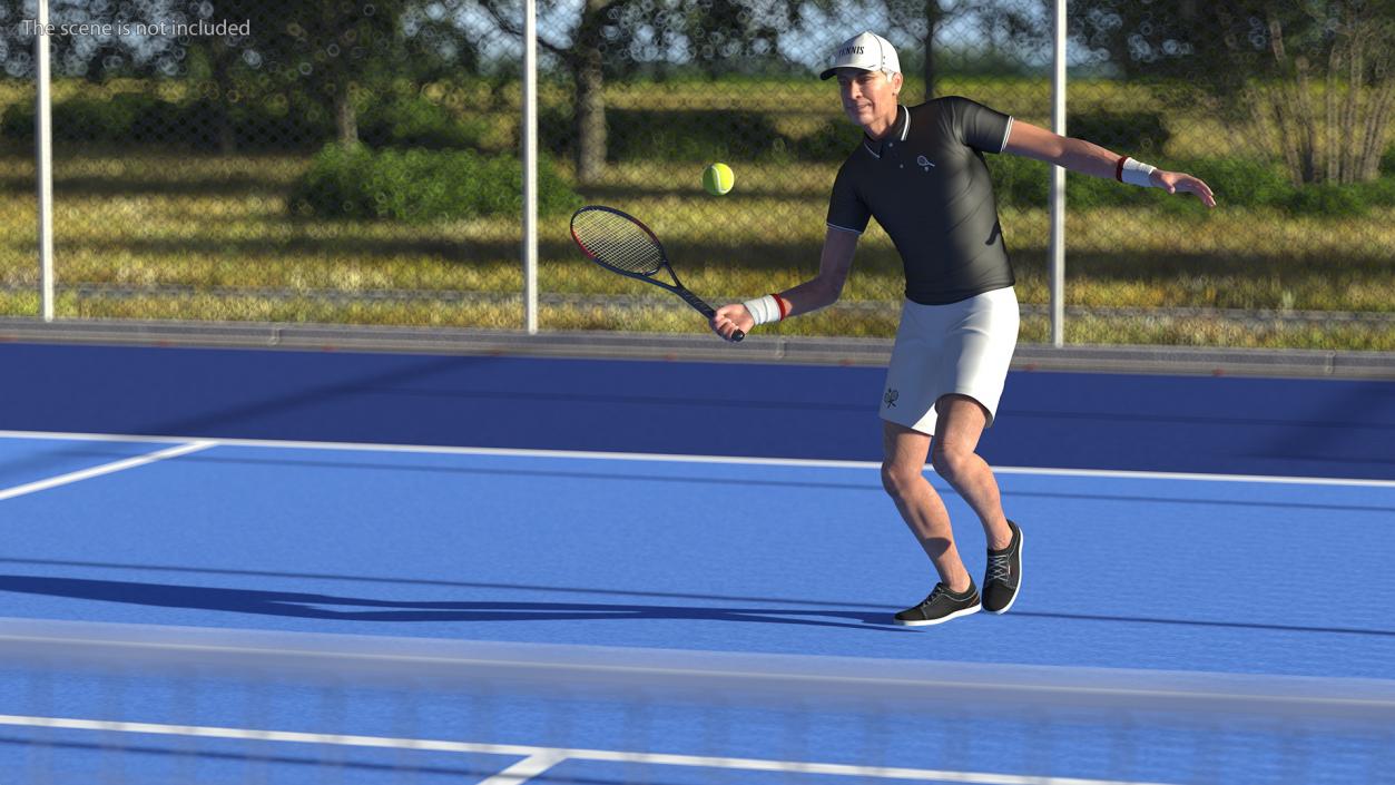 3D Tennis Racket with Ball model