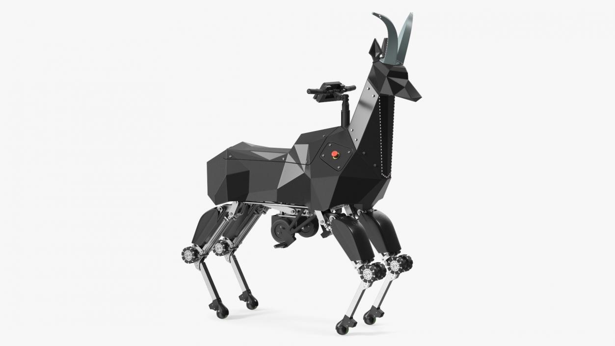 Ridable Goat Robot Black 3D model