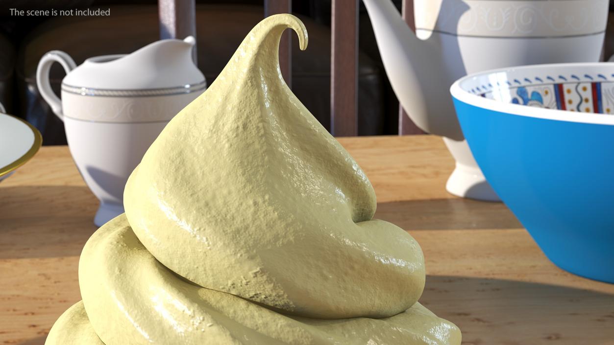 3D Vanilla Ice Cream Top