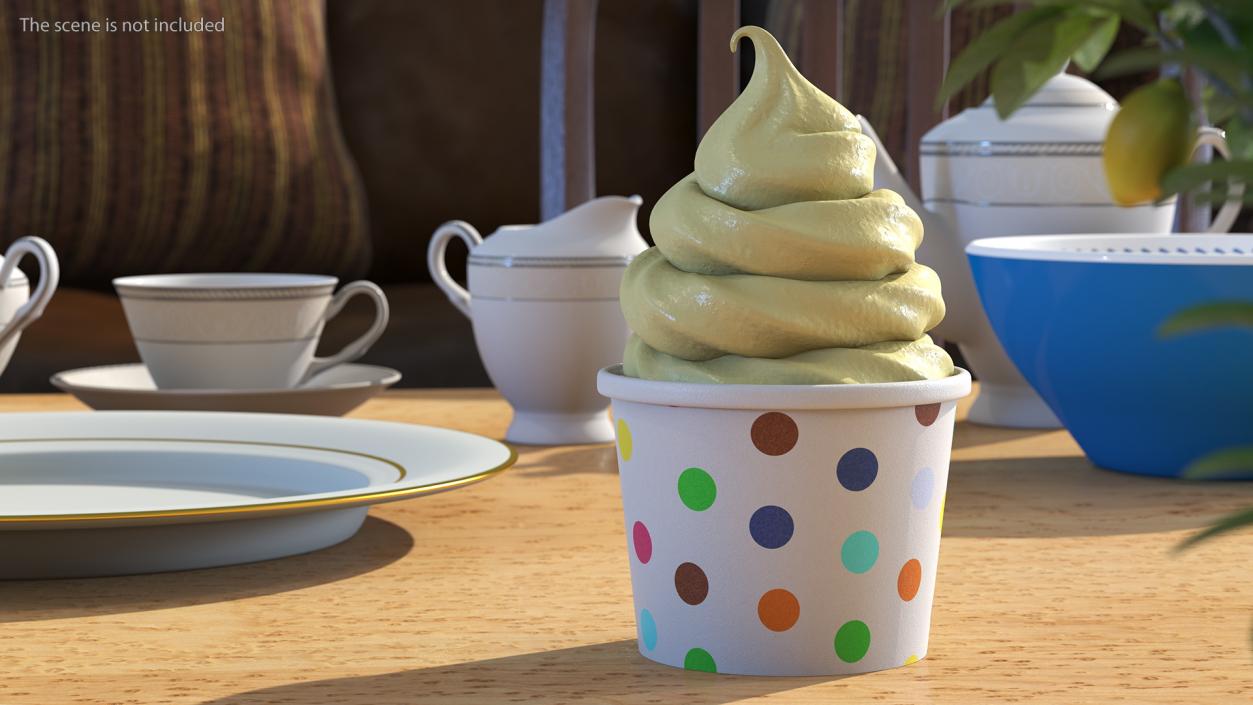 3D Vanilla Ice Cream Top