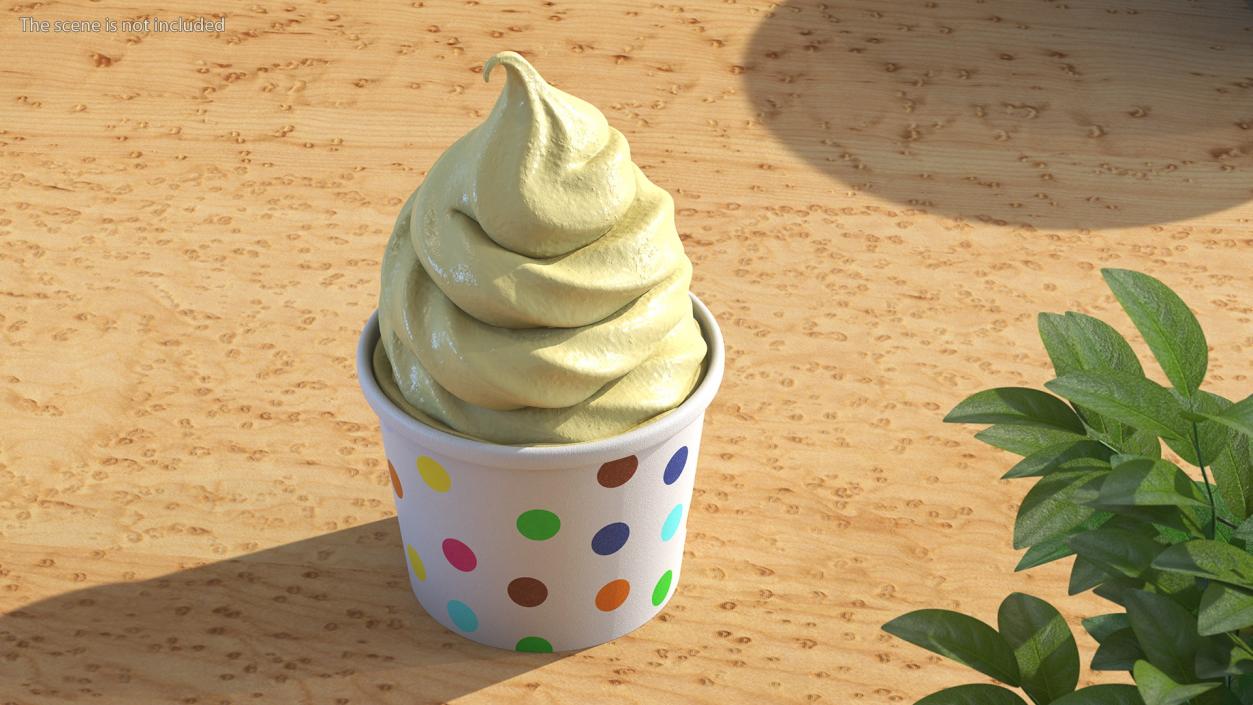 3D Vanilla Ice Cream Top