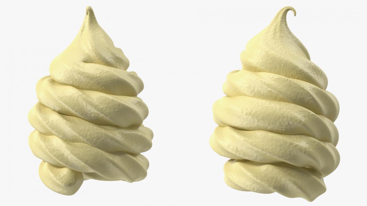 3D Vanilla Ice Cream Top