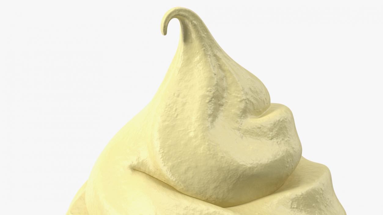 3D Vanilla Ice Cream Top