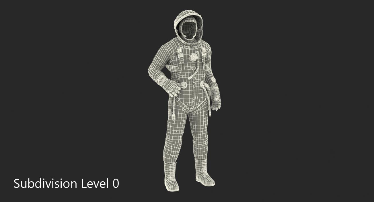 Strizh Space Suit Rigged 3D model