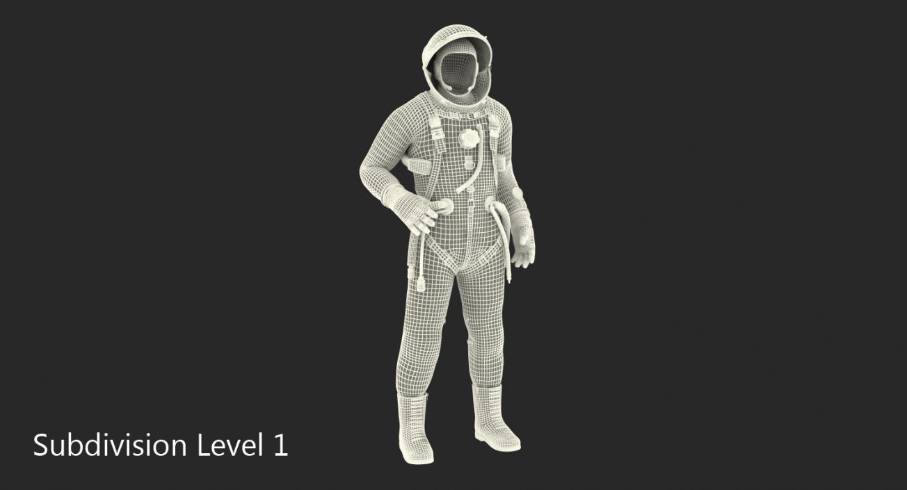 Strizh Space Suit Rigged 3D model