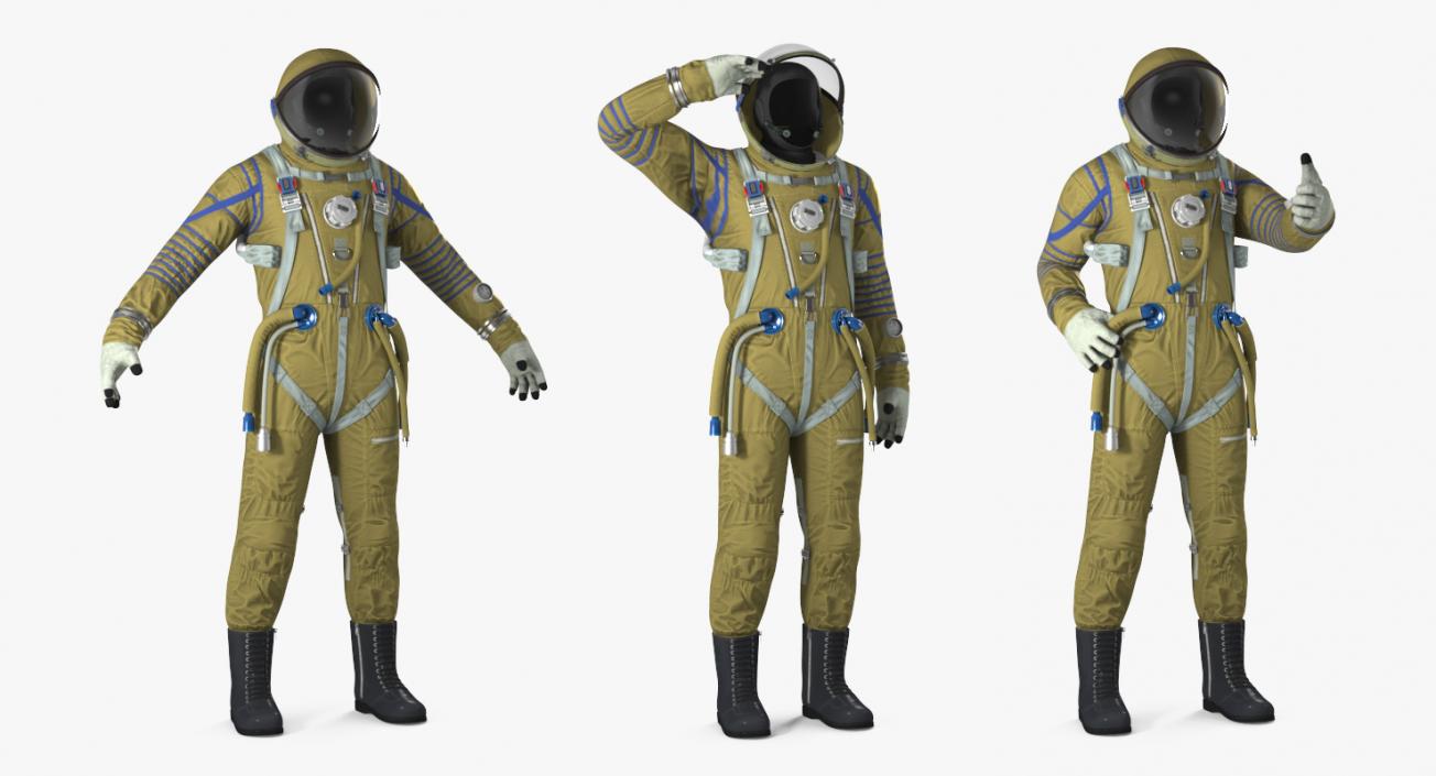 Strizh Space Suit Rigged 3D model