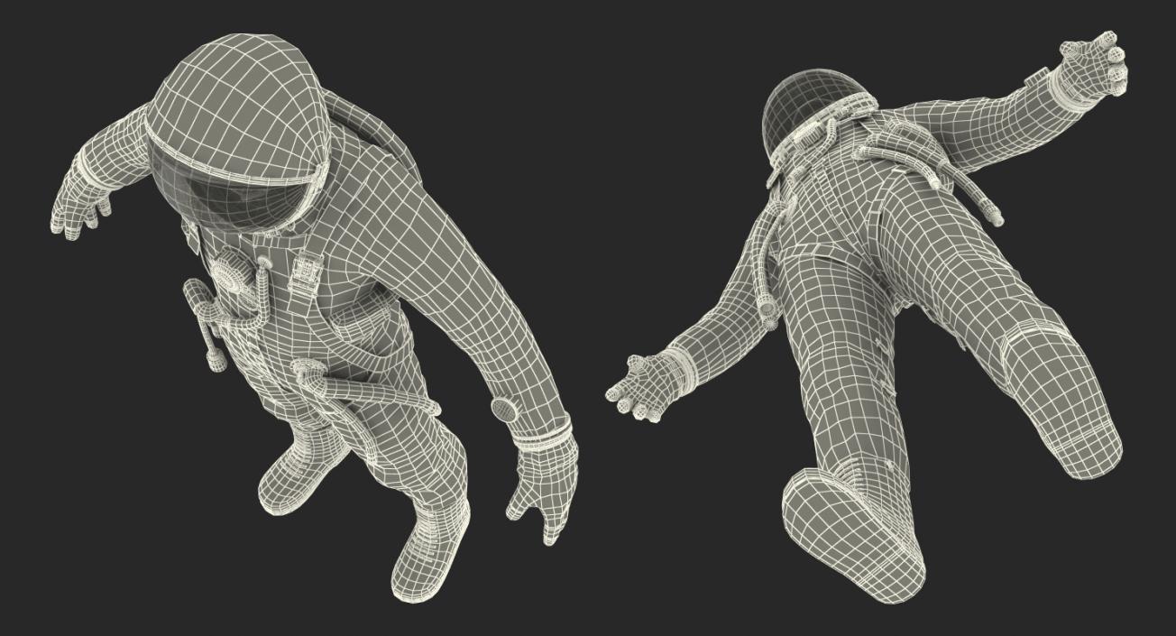 Strizh Space Suit Rigged 3D model