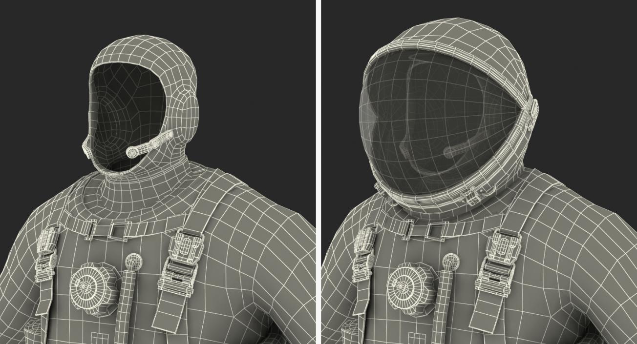 Strizh Space Suit Rigged 3D model