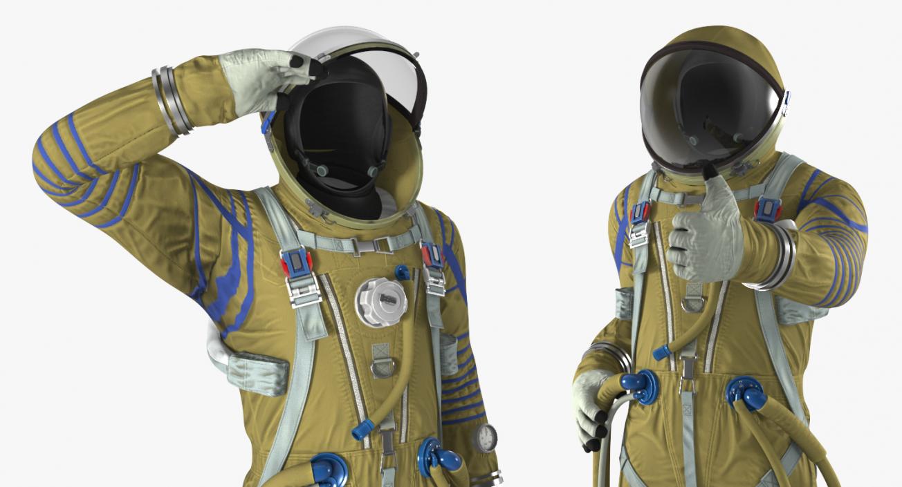 Strizh Space Suit Rigged 3D model