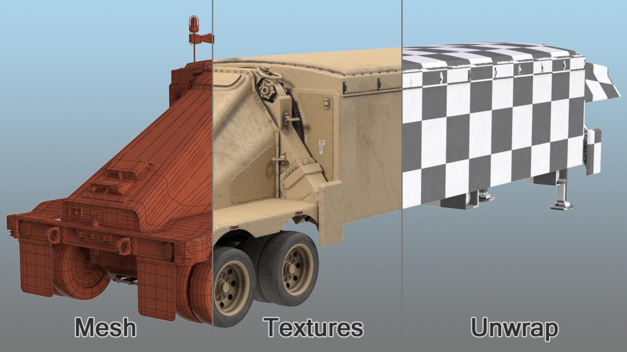 3D model AN TPY2 Radar Sand Rigged