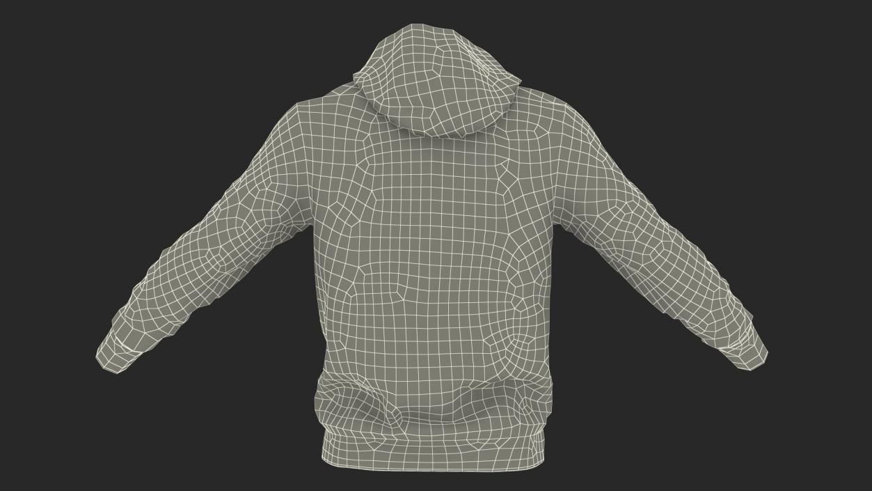 Grey Hoodie Nike Lowered Hood 3D model