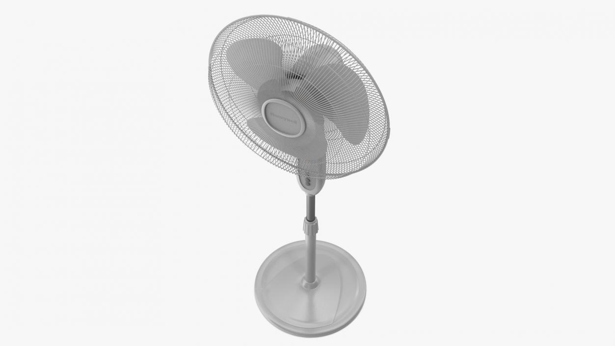 3D Pedestal Honeywell Fan White model