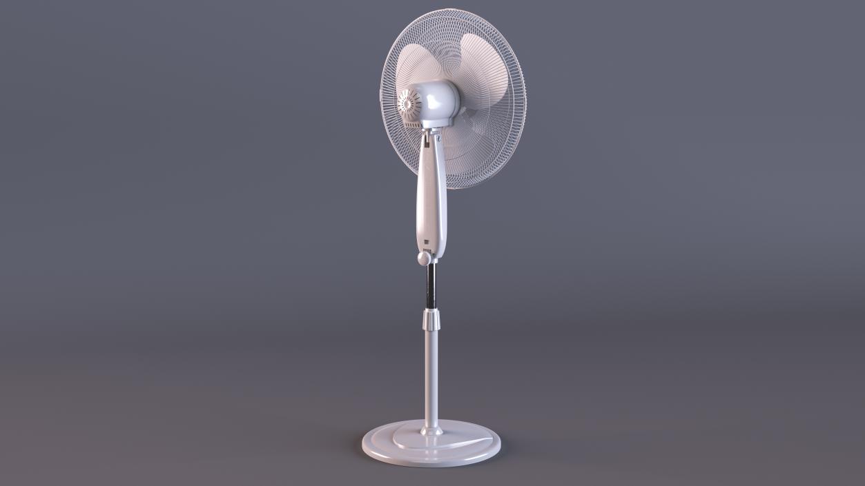 3D Pedestal Honeywell Fan White model