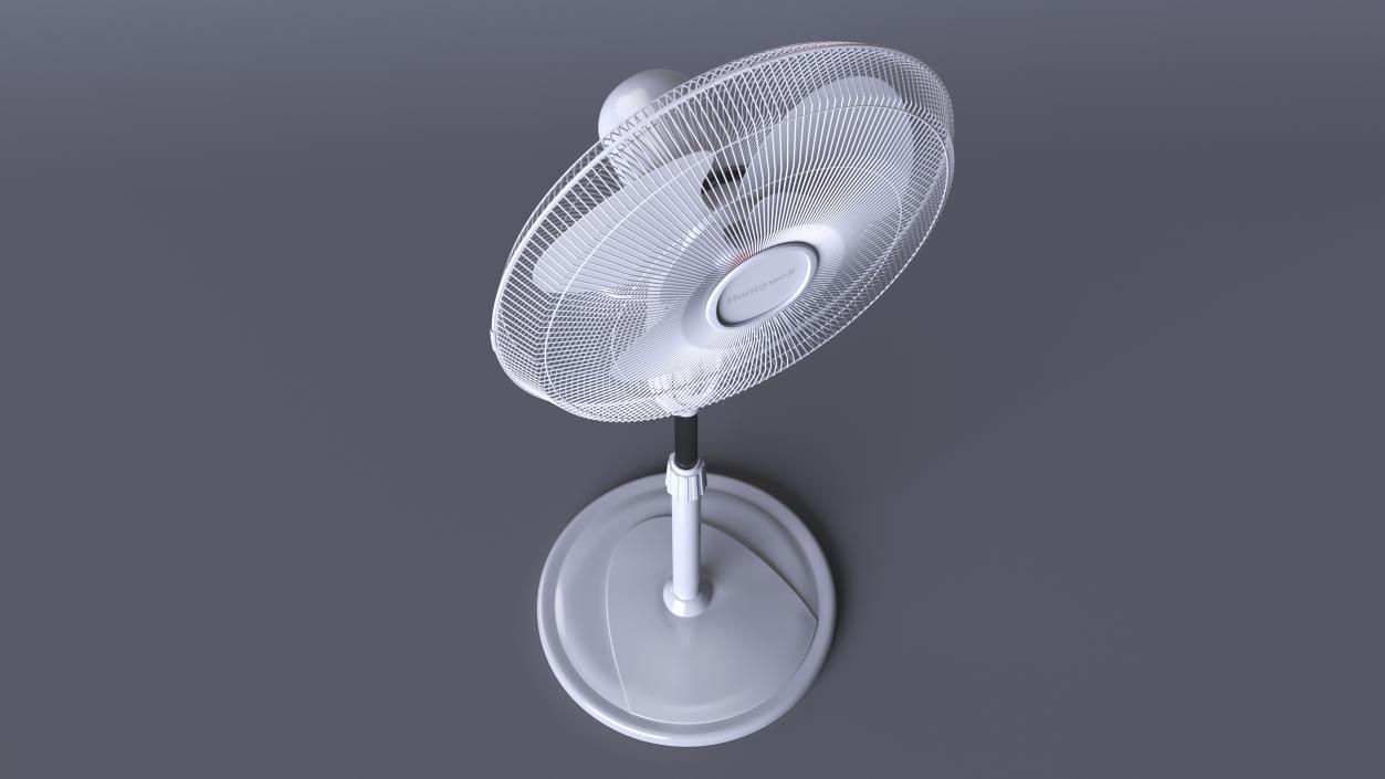 3D Pedestal Honeywell Fan White model