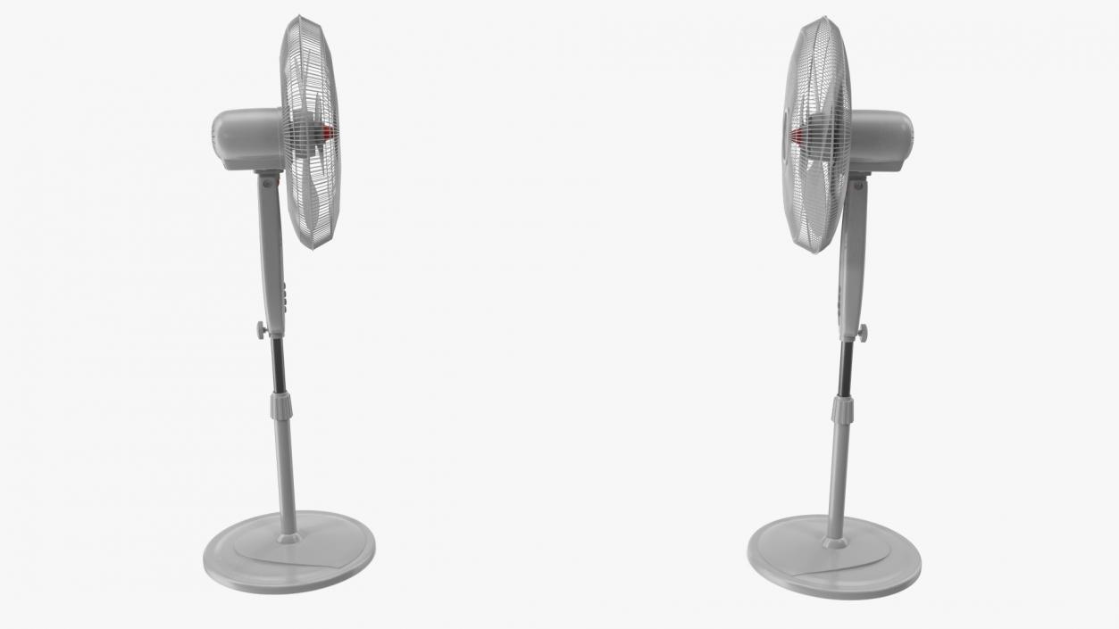 3D Pedestal Honeywell Fan White model