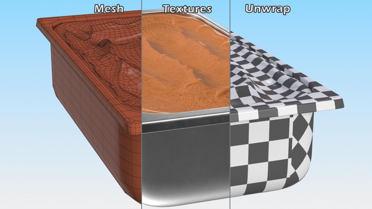 Chocolate Ice Cream Tray 3D model