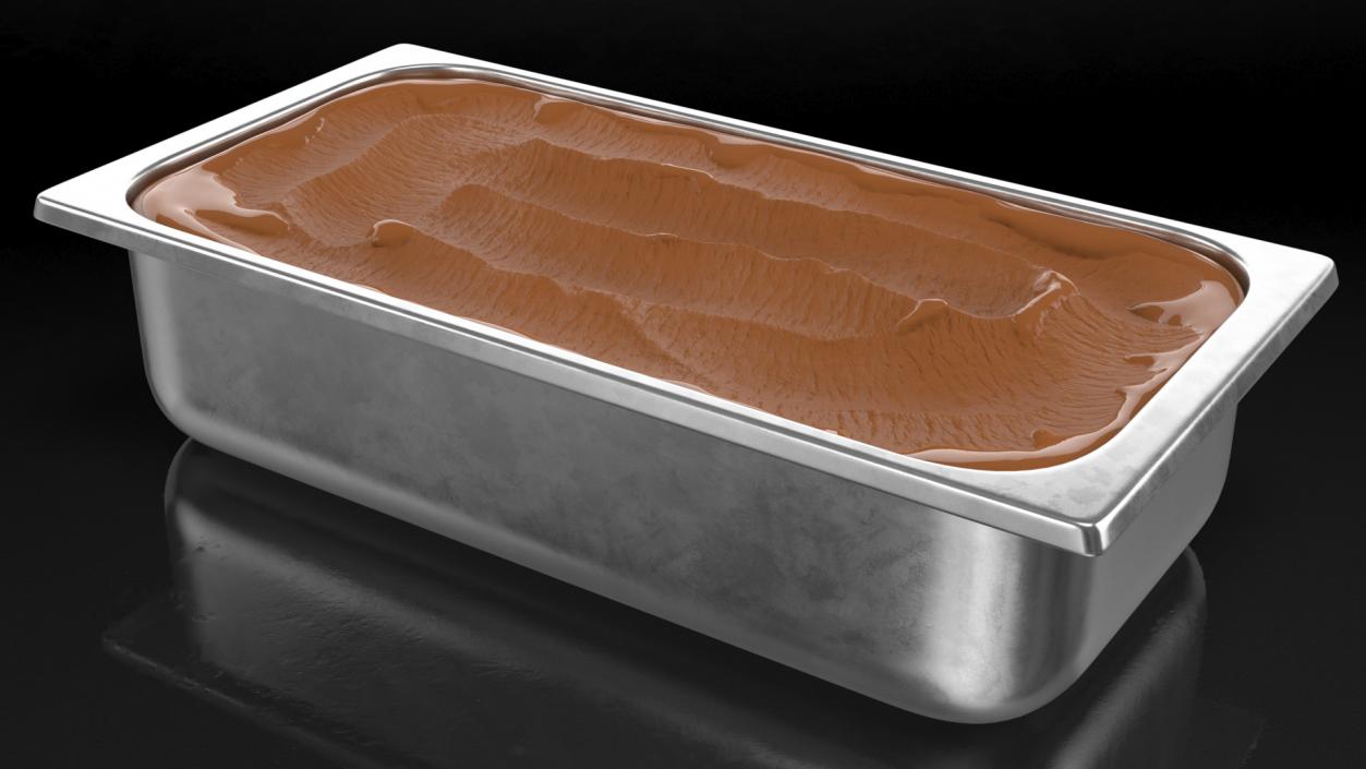 Chocolate Ice Cream Tray 3D model