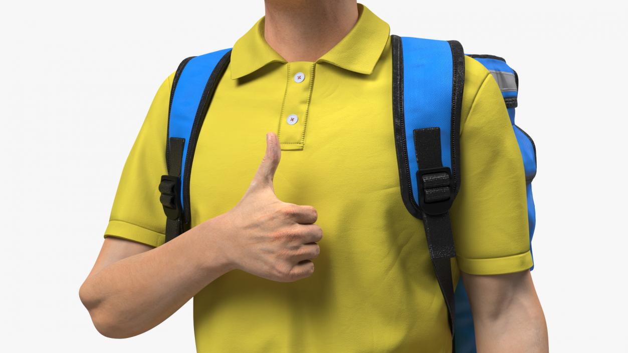 Delivery Man Thumbs Up Pose 3D