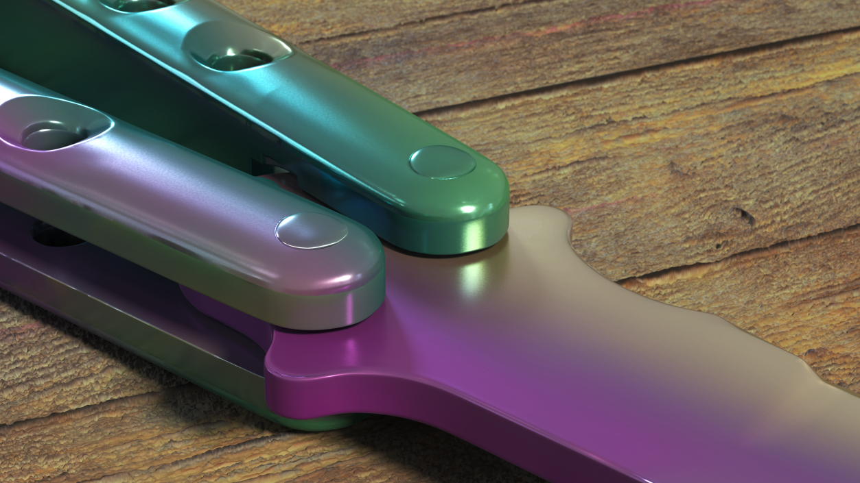 3D Butterfly Knife Rainbow Fade model