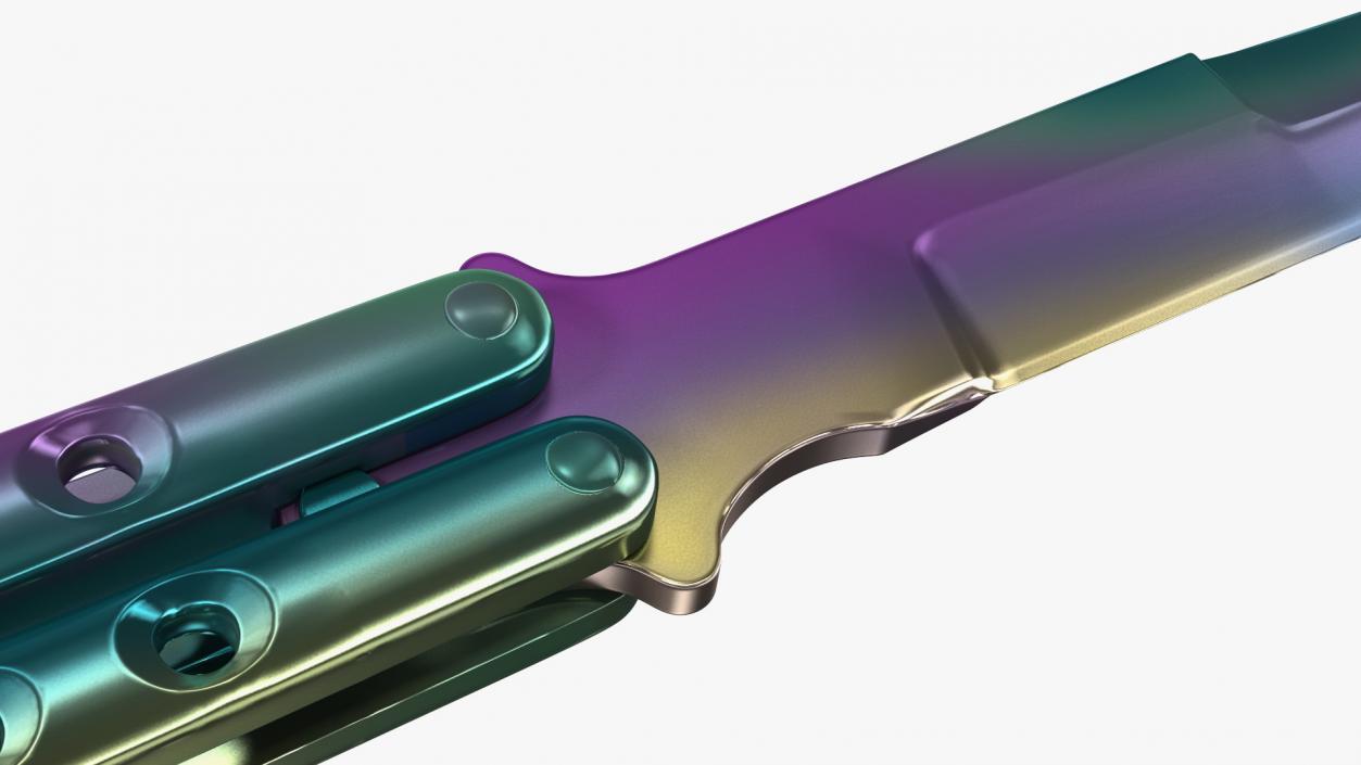 3D Butterfly Knife Rainbow Fade model