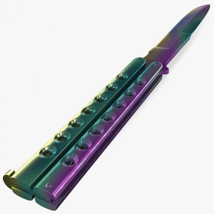 3D Butterfly Knife Rainbow Fade model