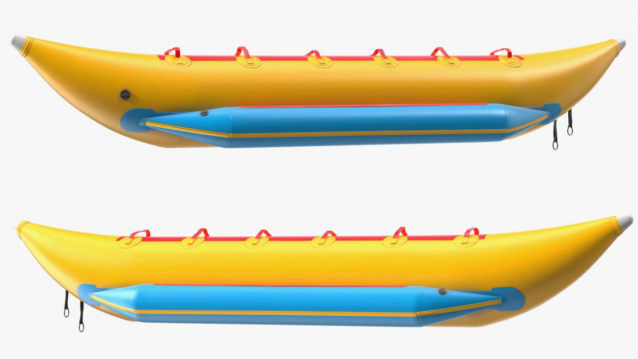 Boat Towed Banana Boat With People 3D model