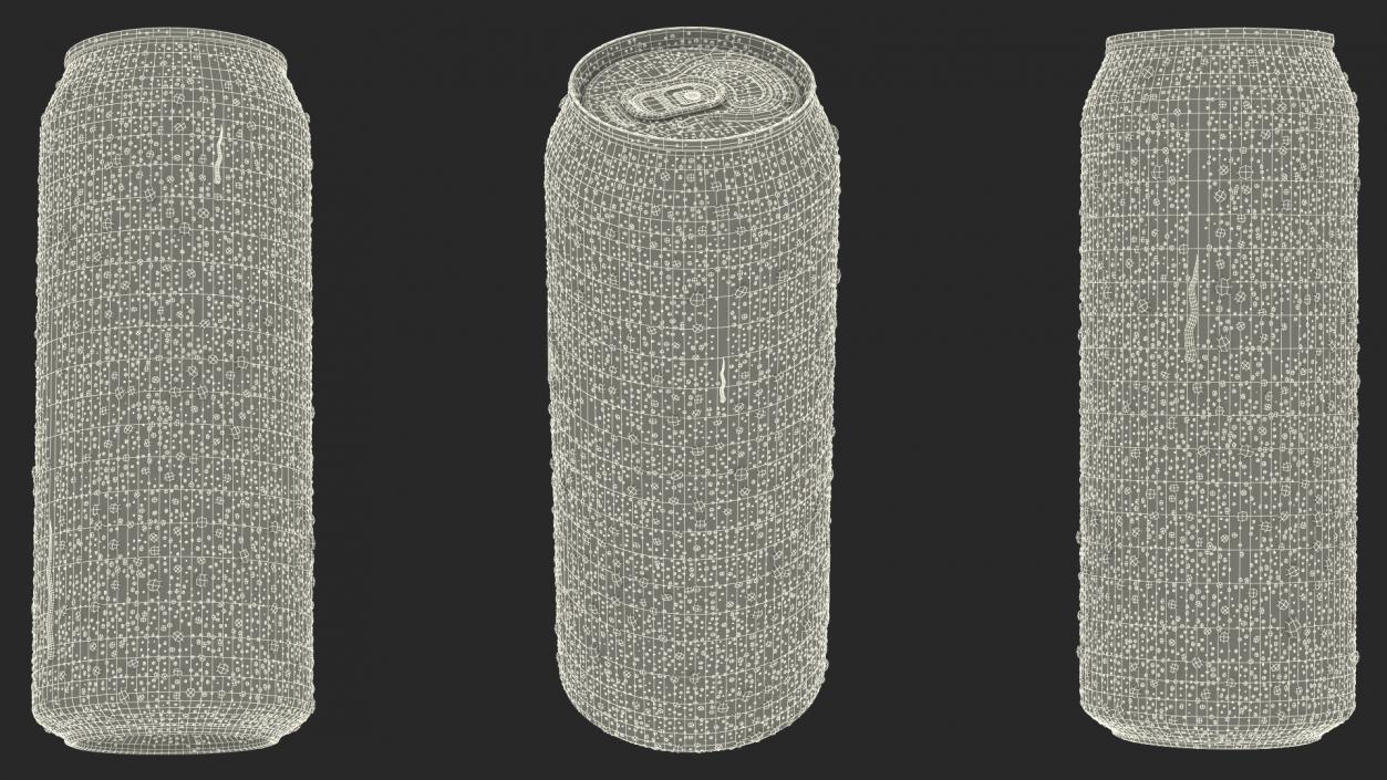 3D model Aluminum Can Water Drops 500ml