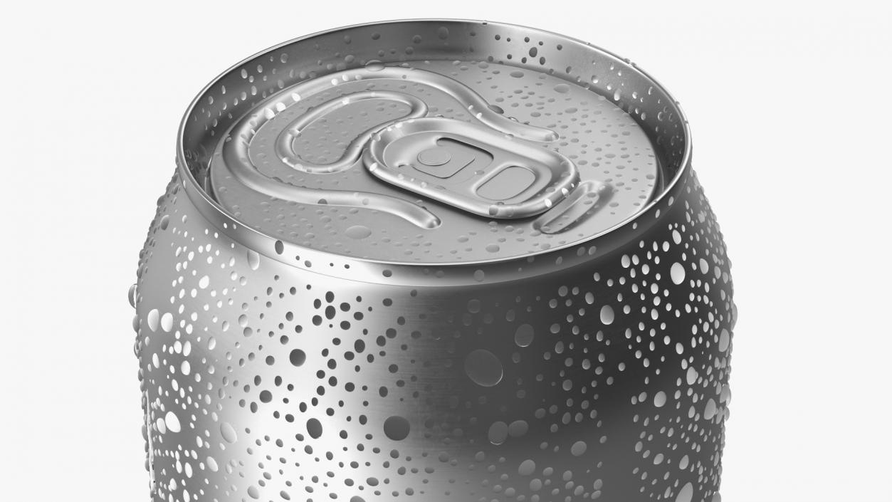 3D model Aluminum Can Water Drops 500ml