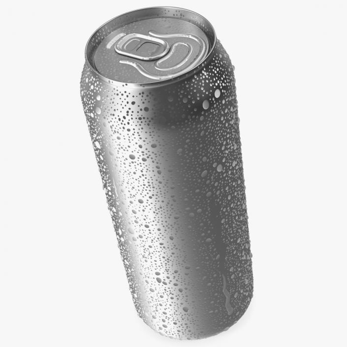 3D model Aluminum Can Water Drops 500ml