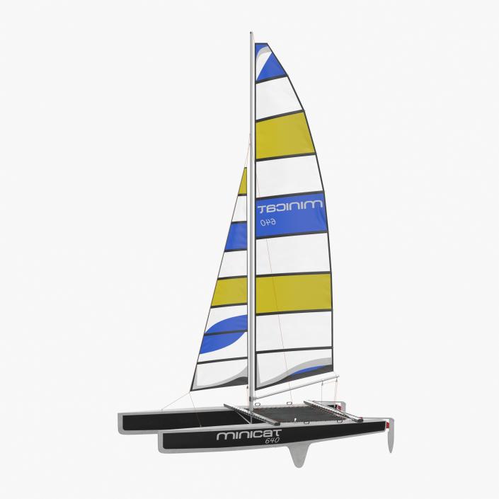 International A Class Catamaran Black 3D