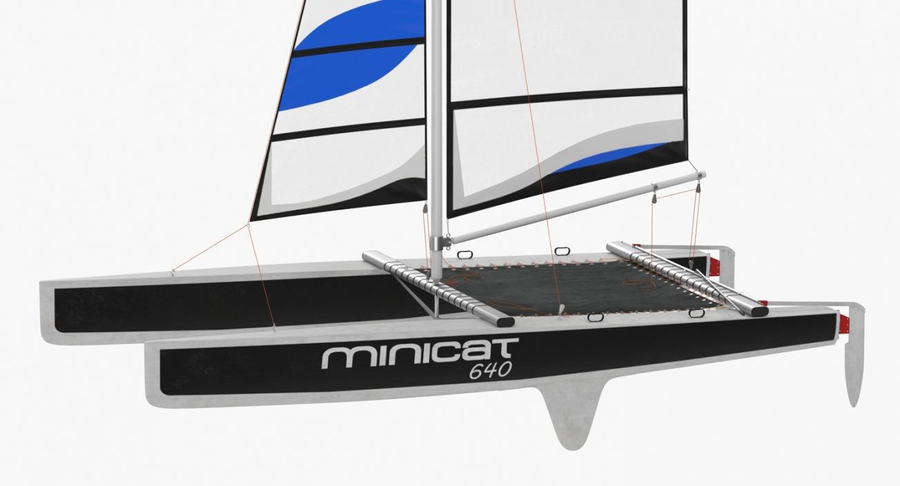 International A Class Catamaran Black 3D