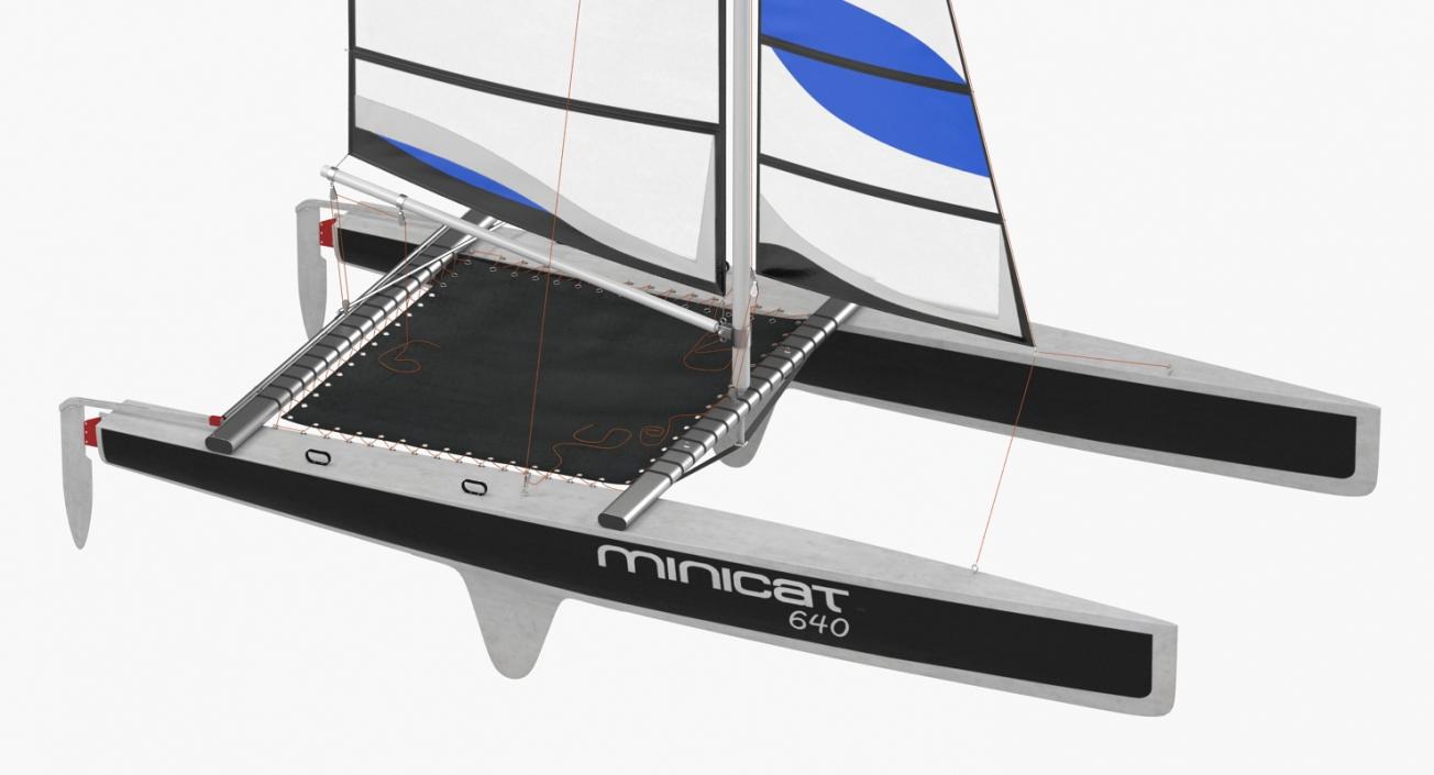 International A Class Catamaran Black 3D