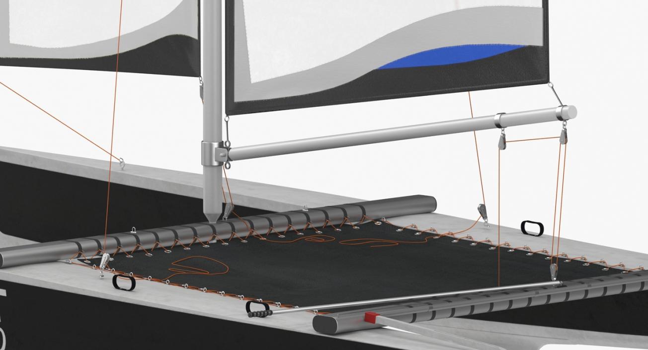 International A Class Catamaran Black 3D