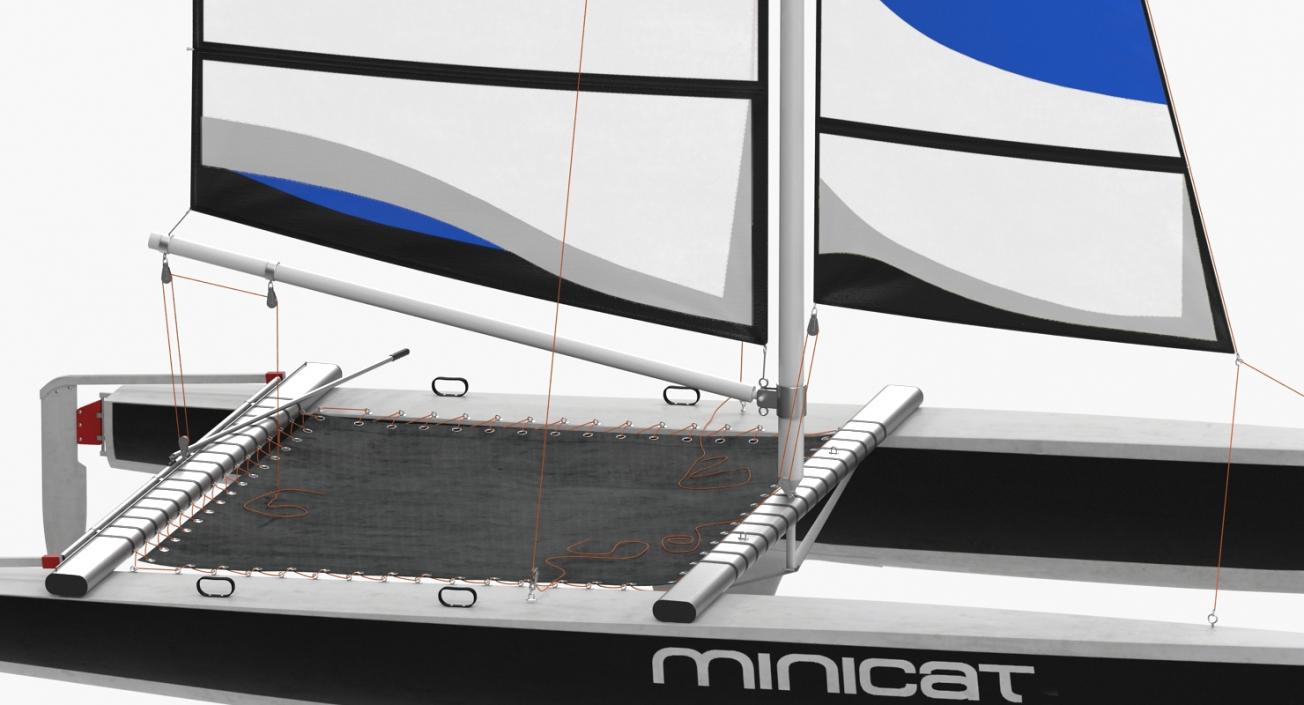 International A Class Catamaran Black 3D