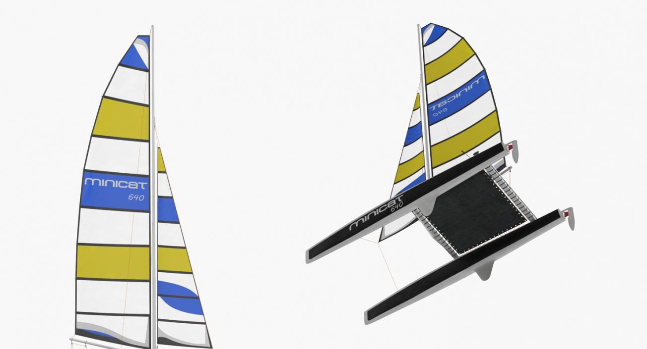 International A Class Catamaran Black 3D