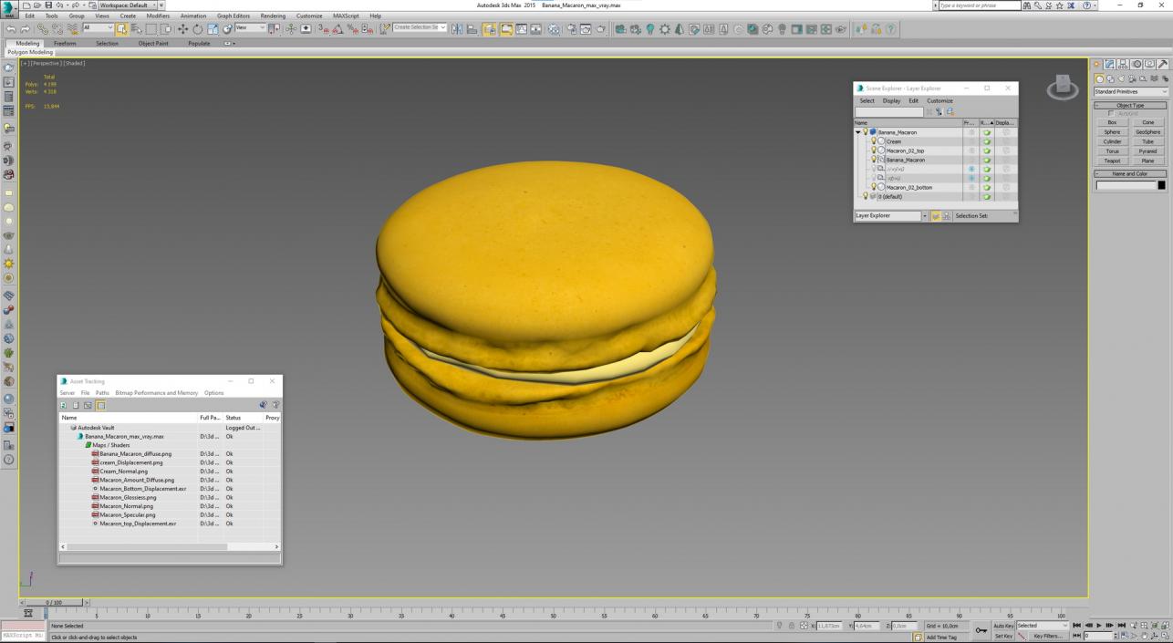 Banana Macaron 3D model