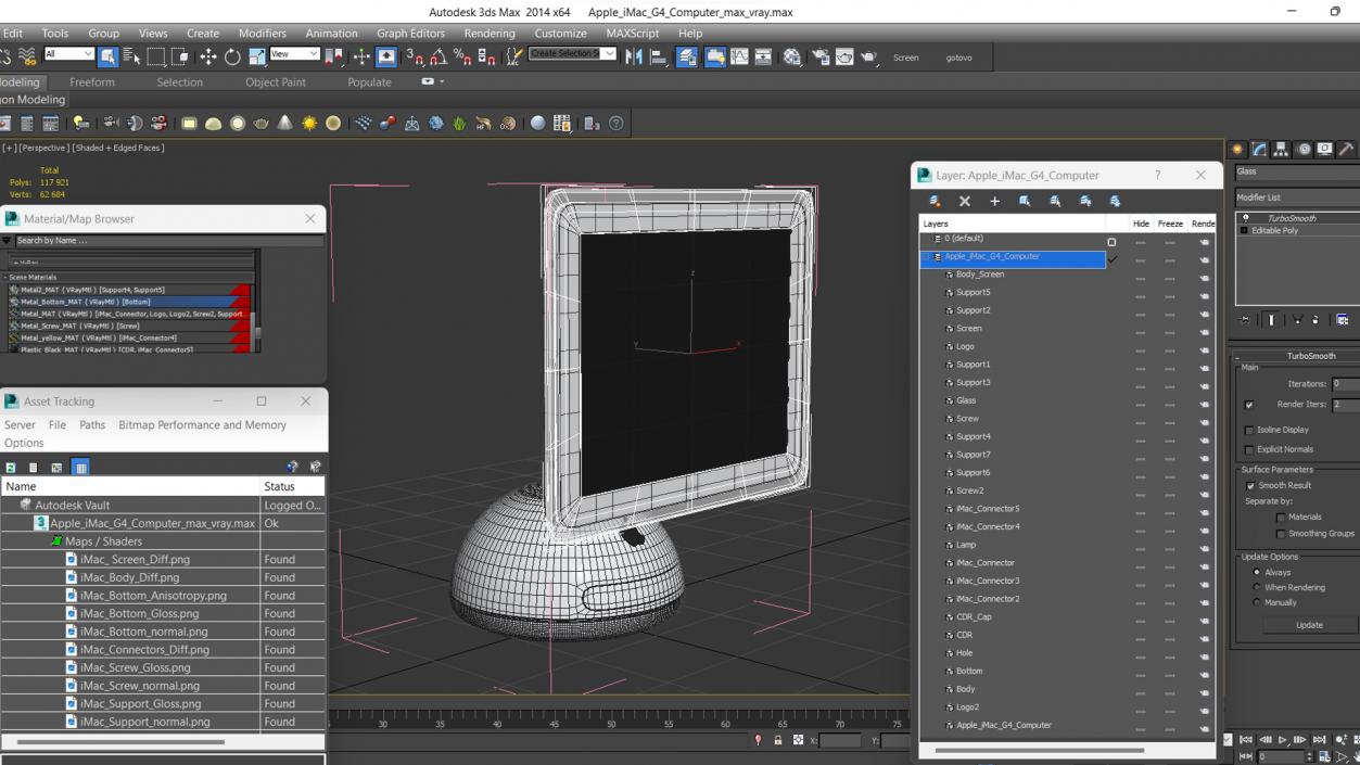 Apple iMac G4 Computer 3D