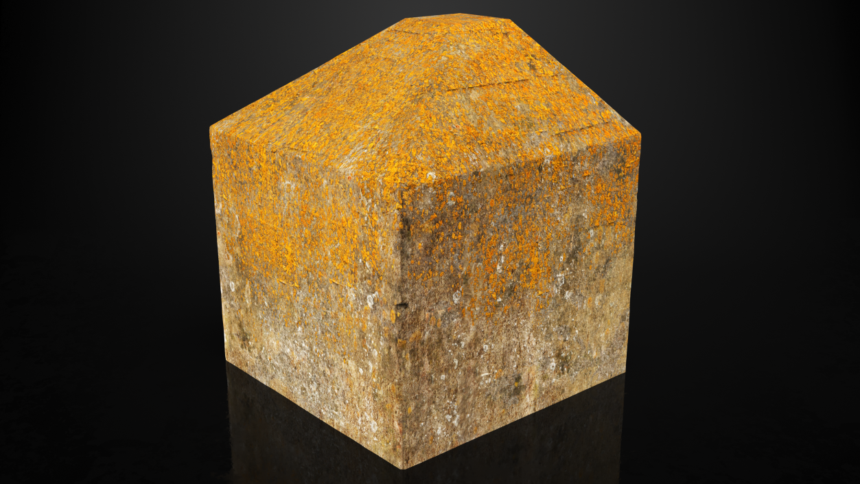 Concrete Tank Trap Old 3D