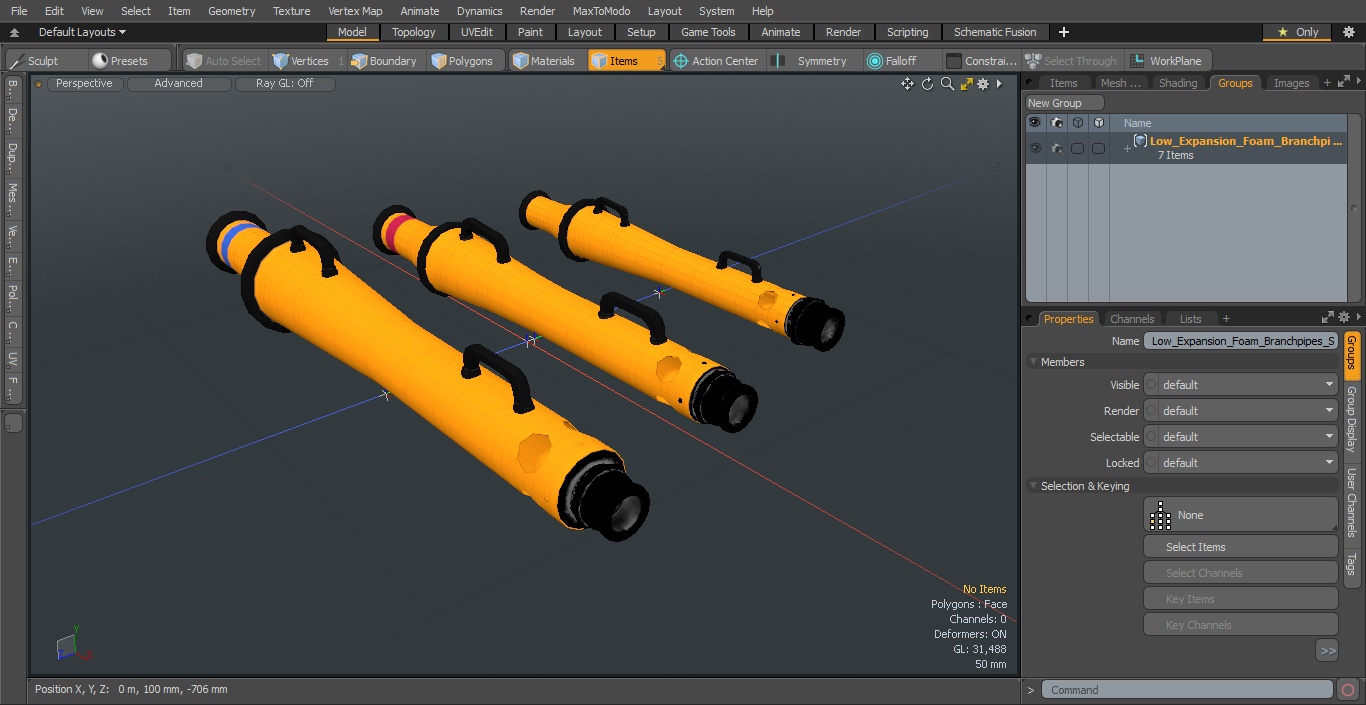 Low Expansion Foam Branchpipes Set 3D model