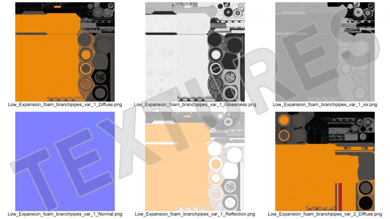 Low Expansion Foam Branchpipes Set 3D model