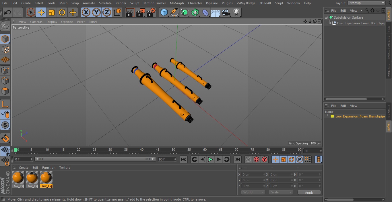 Low Expansion Foam Branchpipes Set 3D model