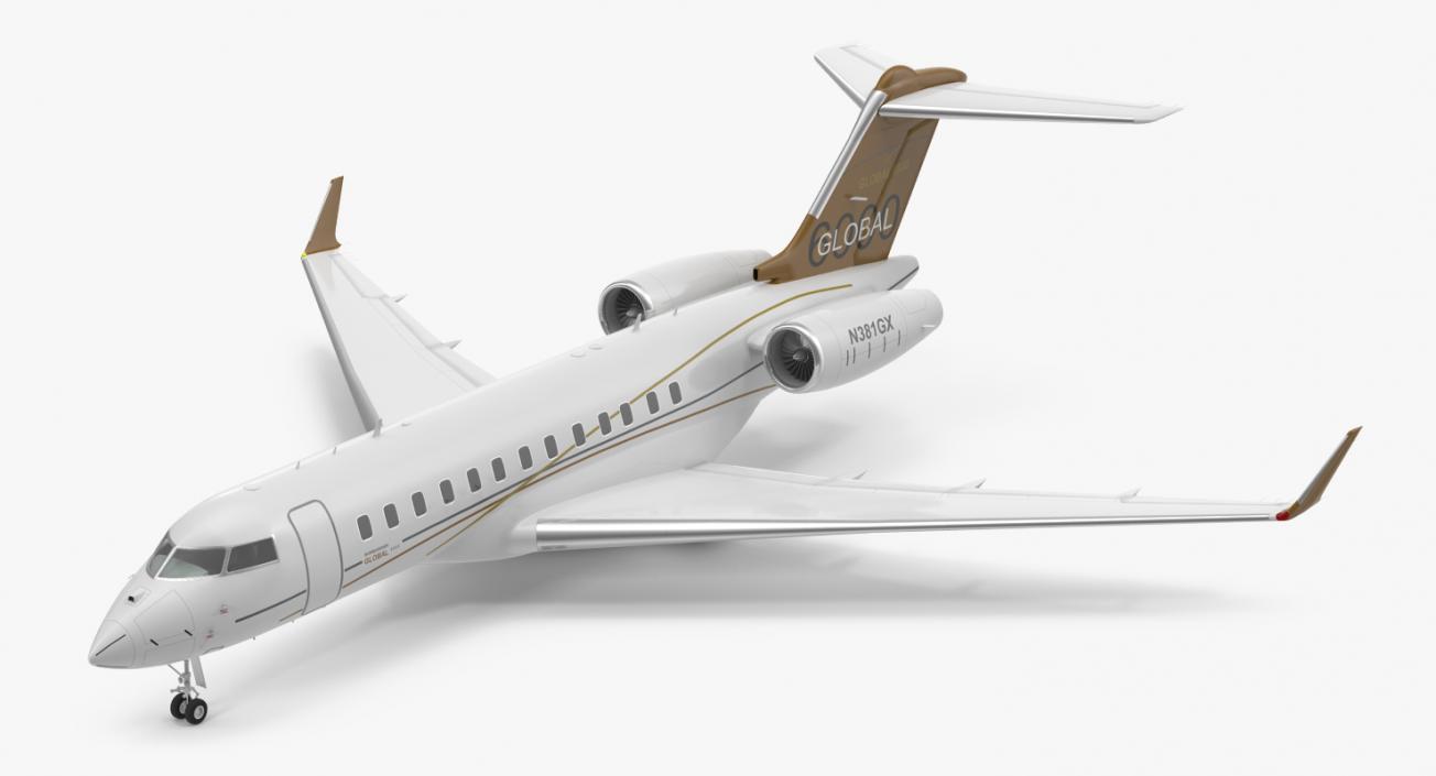 Bombardier Global 6000 Rigged 3D model