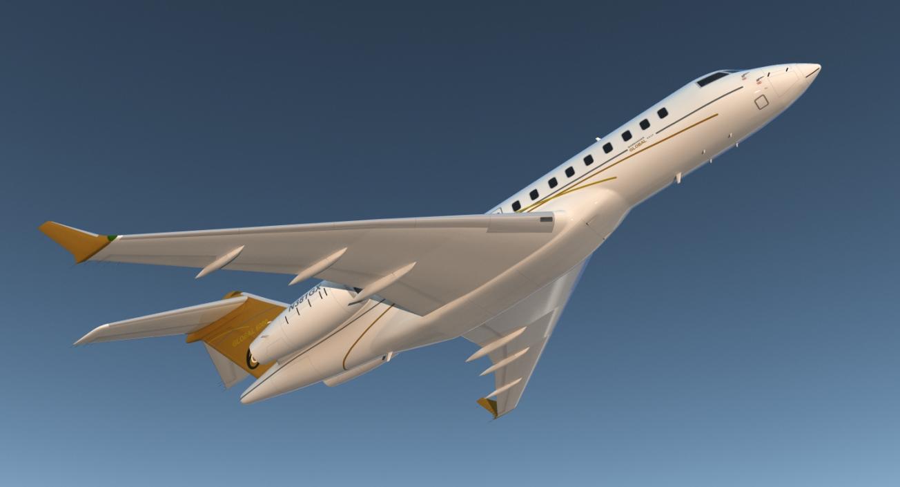 Bombardier Global 6000 Rigged 3D model