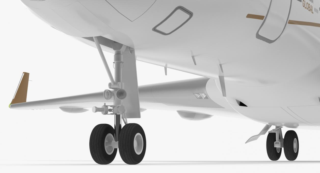 Bombardier Global 6000 Rigged 3D model