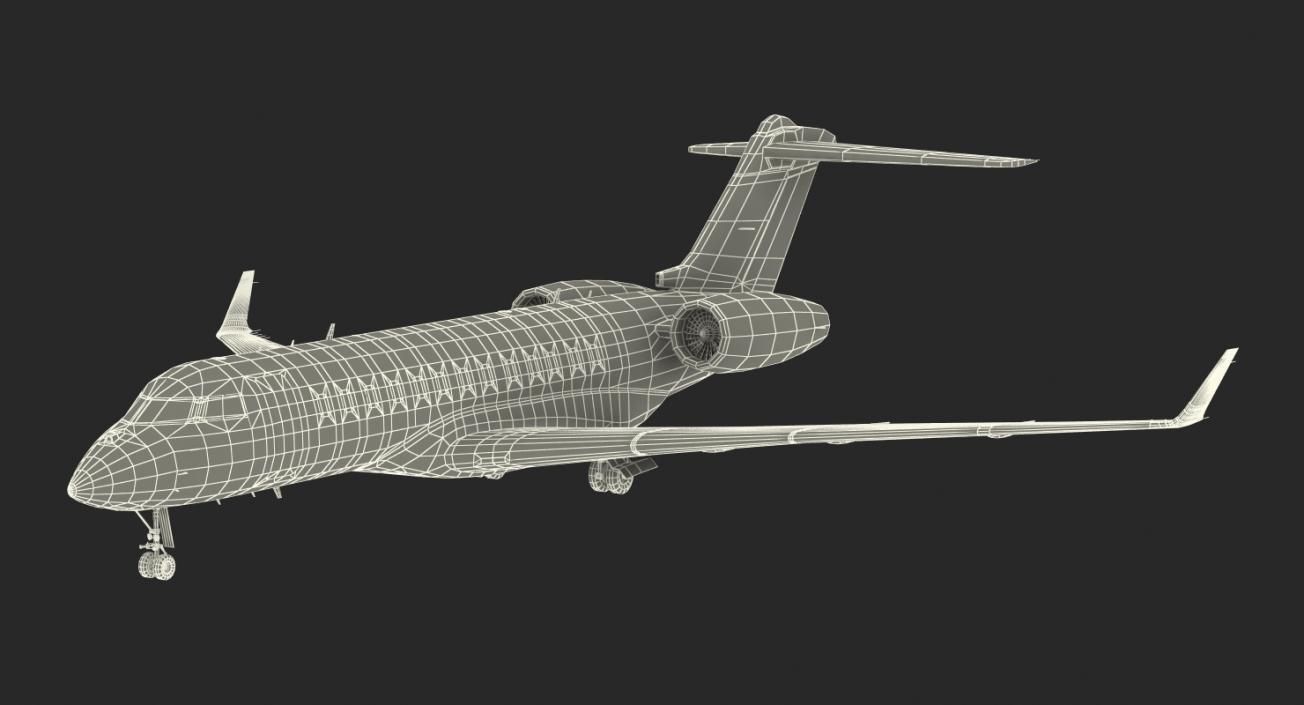 Bombardier Global 6000 Rigged 3D model