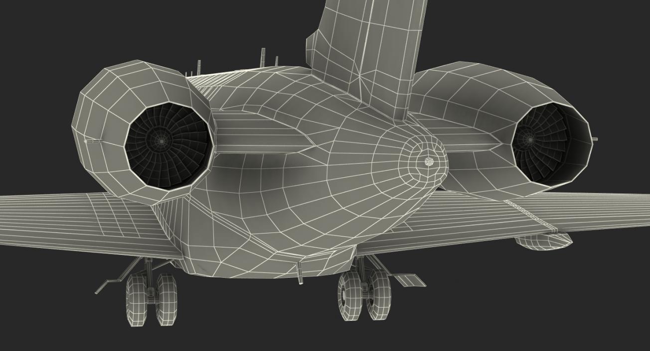 Bombardier Global 6000 Rigged 3D model