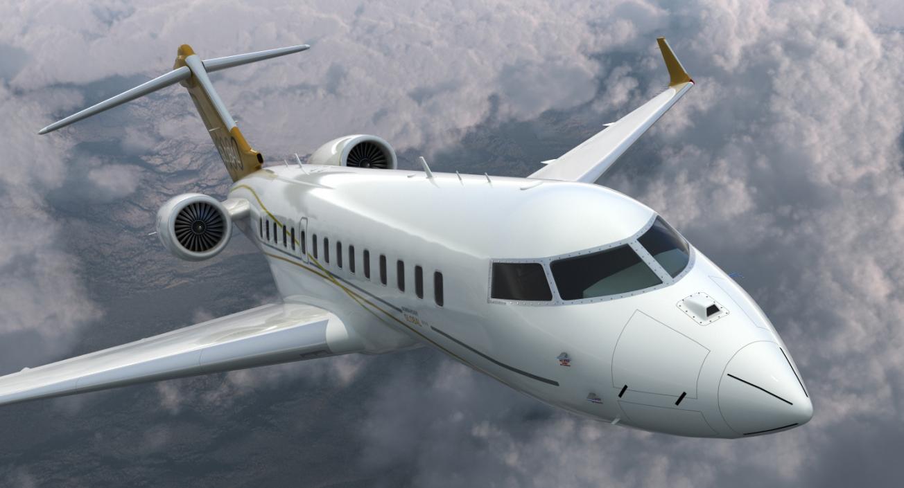 Bombardier Global 6000 Rigged 3D model