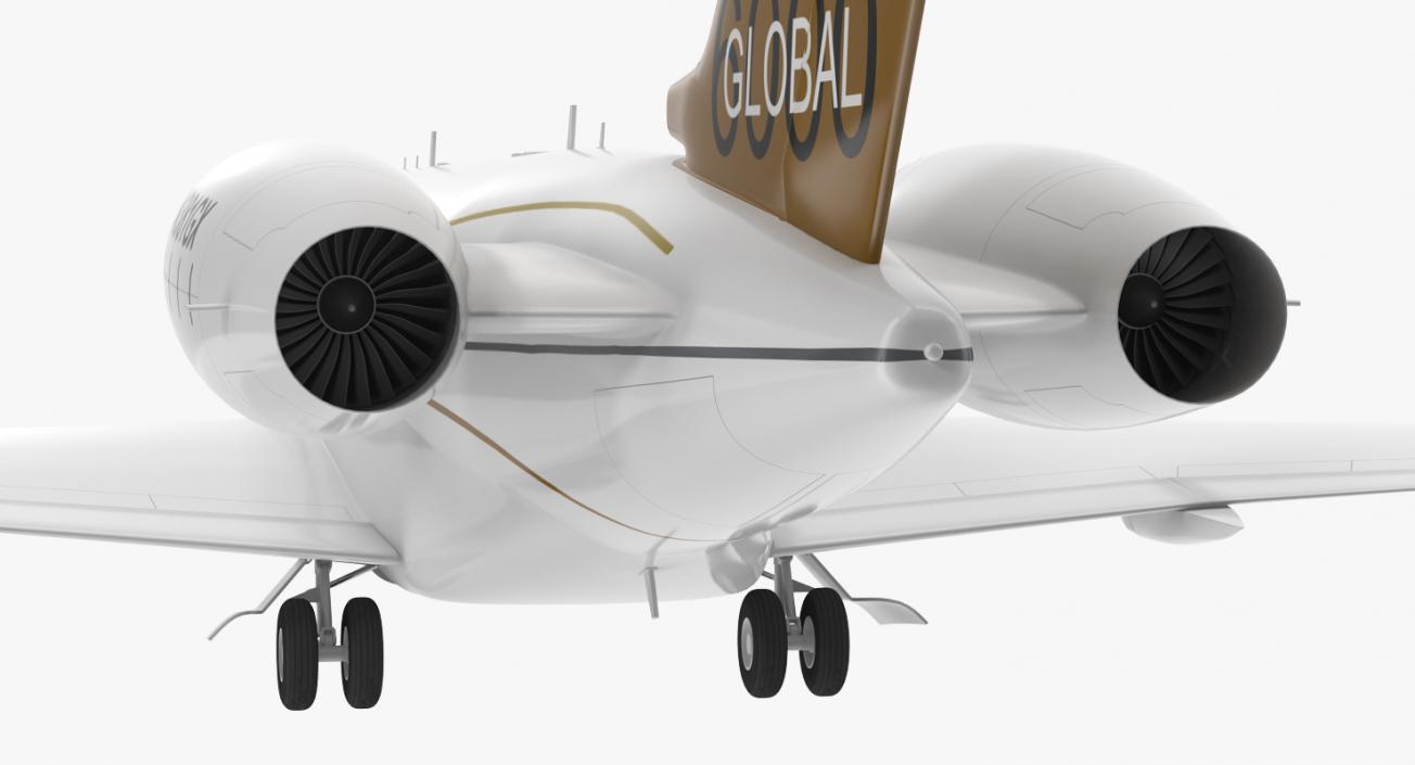 Bombardier Global 6000 Rigged 3D model