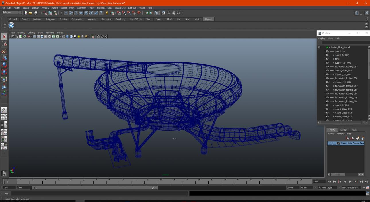 3D Water Slide Funnel model